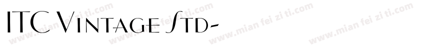 ITC Vintage Std字体转换